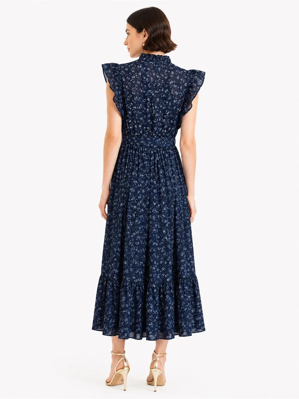 🌺 Kate Spade New York Floral Ruffle Wrap Midi/Maxi Dress